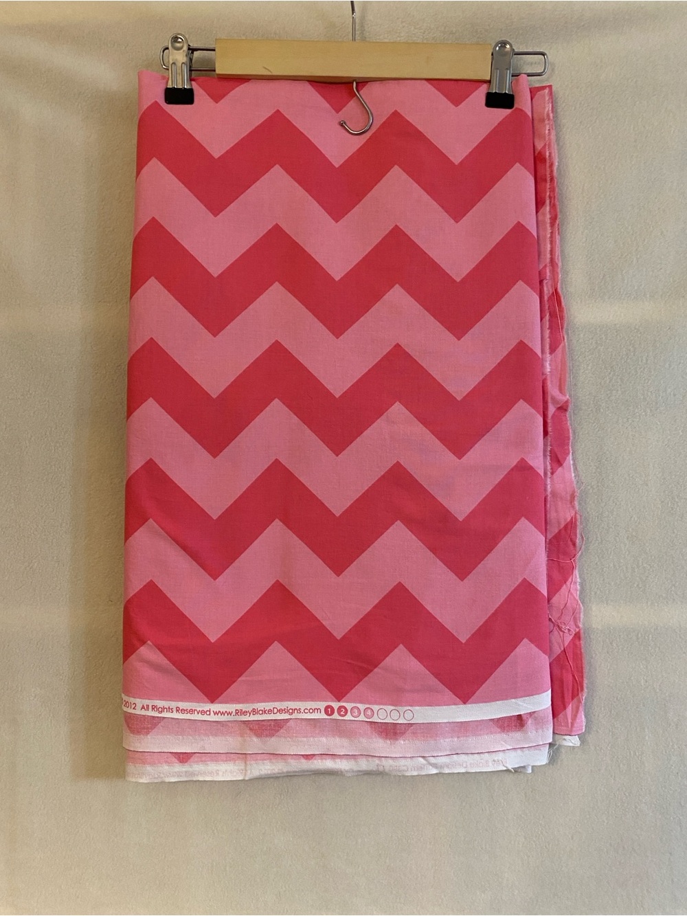 216" x 42" 6 yards Riley Blake Designs pink big chevron cotton fabric